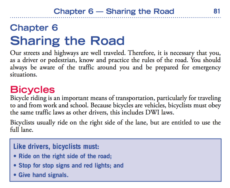 bicycle riders do not need to adhere to all the same traffic laws as a motor vehicle.